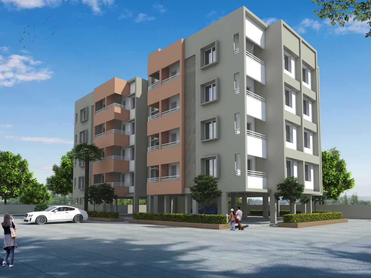 2 BHK A Wing Floor Plan